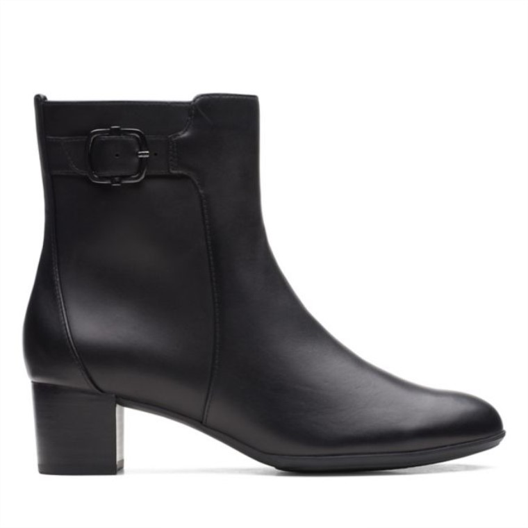 Linnae Up Cuero Negro Clarks Cuero Negro