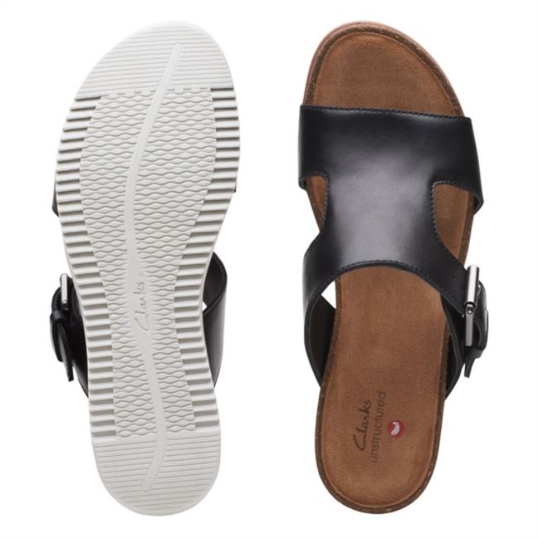 Lizby Facilidad Cuero Negro Clarks Cuero Negro