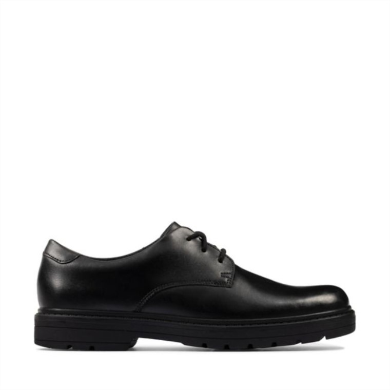 Loxham Derby Juvenil Cuero Negro Clarks Cuero Negro