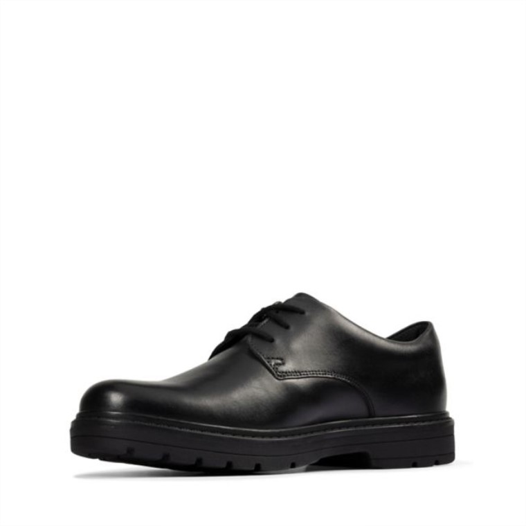 Loxham Derby Juvenil Cuero Negro Clarks Cuero Negro