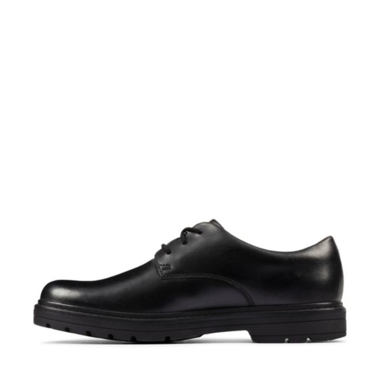 Loxham Derby Juvenil Cuero Negro Clarks Cuero Negro