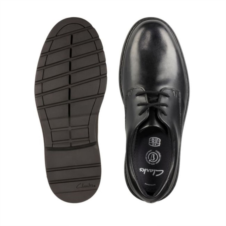 Loxham Derby Juvenil Cuero Negro Clarks Cuero Negro