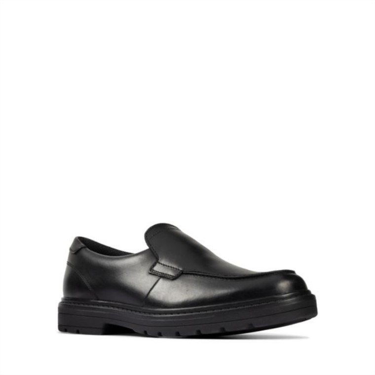 Loxham Grove Juvenil Cuero Negro Cuero Negro Clarks