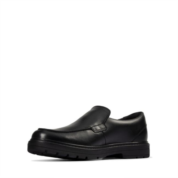 Loxham Grove Juvenil Cuero Negro Cuero Negro Clarks