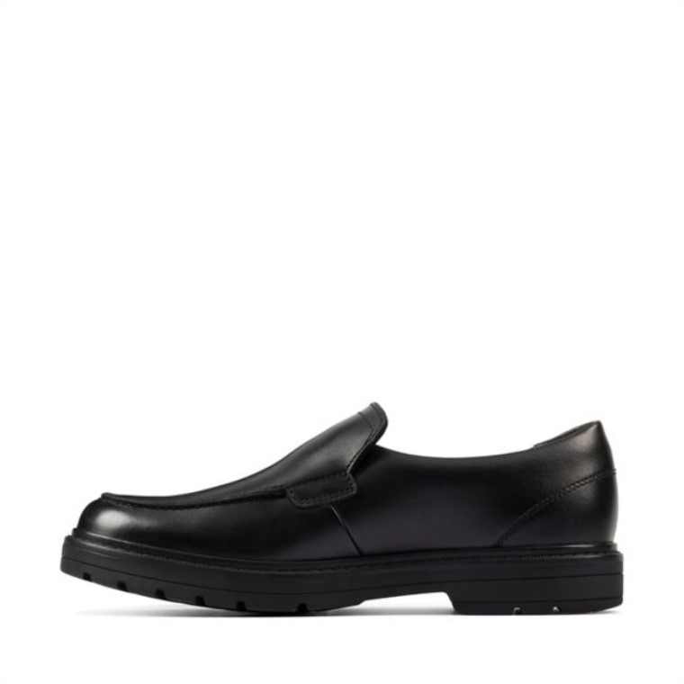 Loxham Grove Juvenil Cuero Negro Cuero Negro Clarks