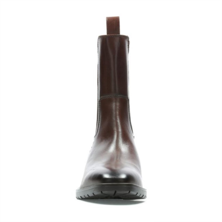 Lydia Top Cuero Marrón Británico Clarks Cuero Marrón Británico