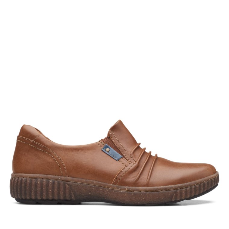 Magnolia Faye Cuero Marrón Oscuro Clarks Cuero Marrón Oscuro