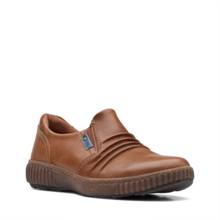 Magnolia Faye Cuero Marrón Oscuro Clarks Cuero Marrón Oscuro