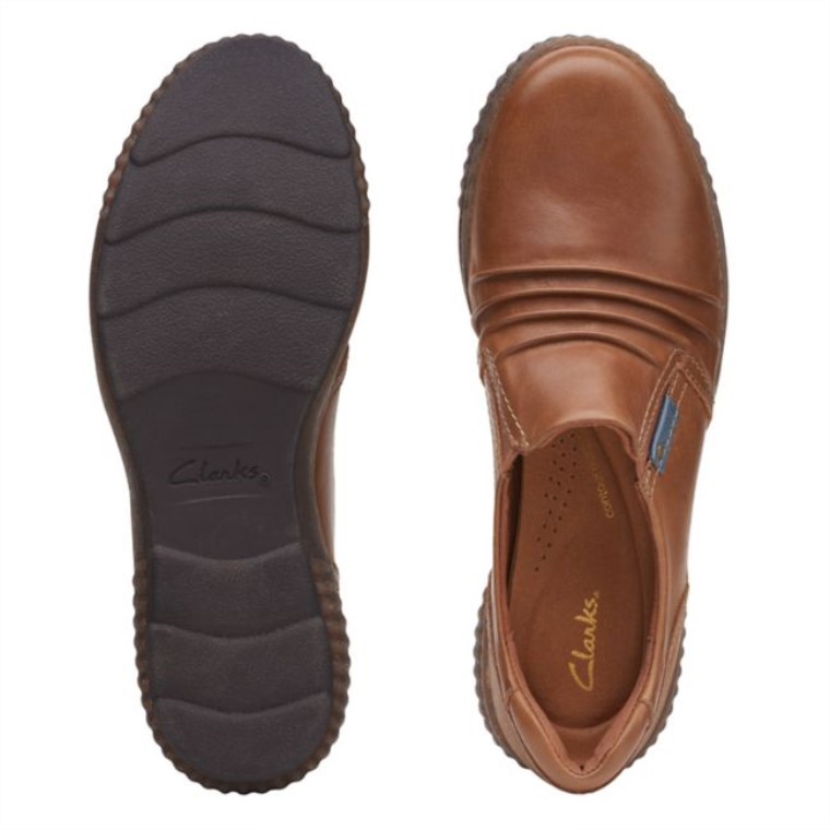Magnolia Faye Cuero Marrón Oscuro Clarks Cuero Marrón Oscuro