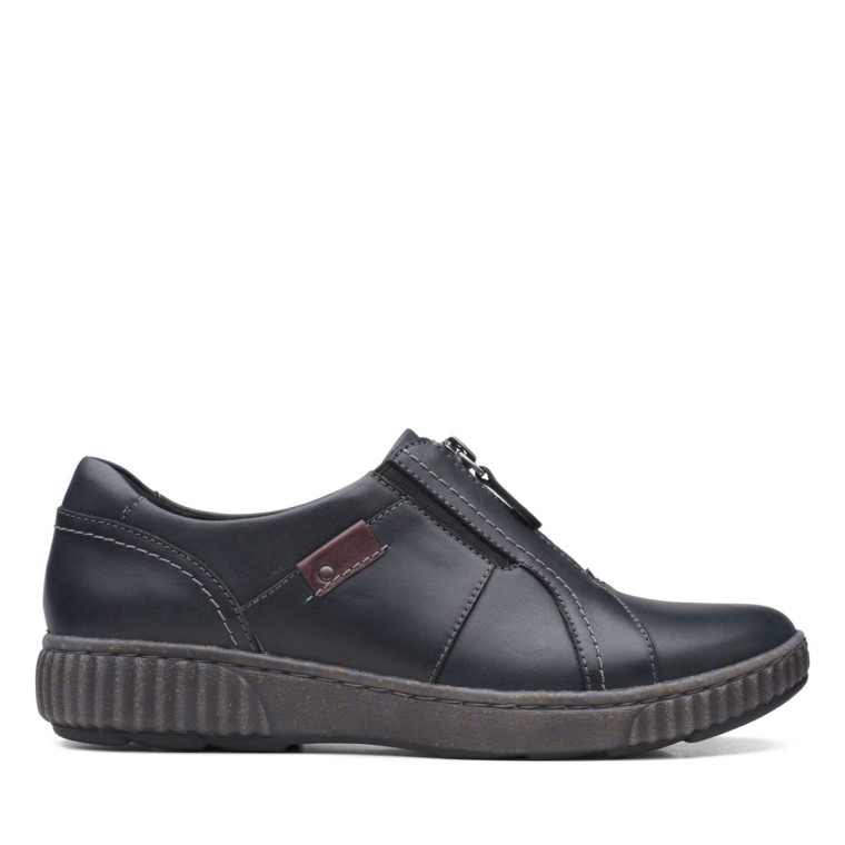 Cremallera Magnolia Cuero Negro Clarks Cuero Negro