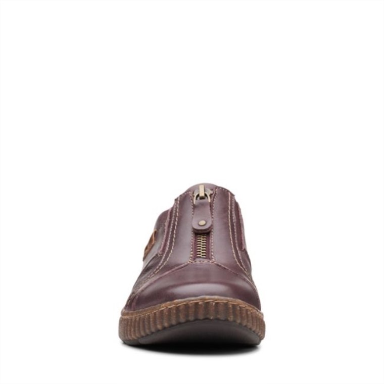 Cremallera Magnolia Cuero Burdeos Cuero Burdeos Clarks