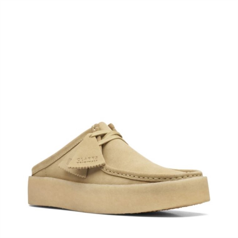 Copa Wallabee Con Forro De Ante De Arce Cálido Clarks Con Forro De Ante De Arce Cálido