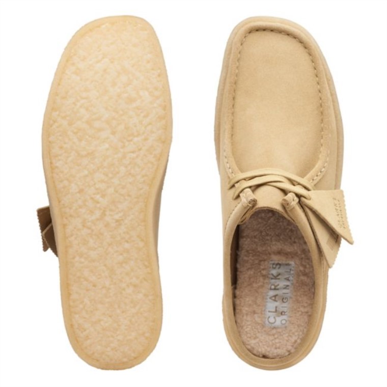 Copa Wallabee Con Forro De Ante De Arce Cálido Clarks Con Forro De Ante De Arce Cálido