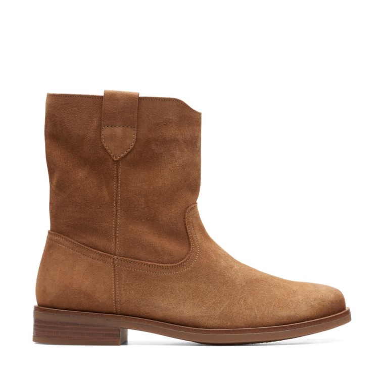 Memi Mid Tan Suede Clarks Tan Suede