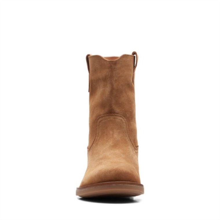 Memi Mid Tan Suede Clarks Tan Suede