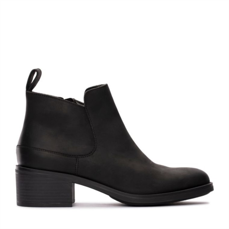 Memi Zip Impermeable Cuero Negro Clarks Cuero Negro
