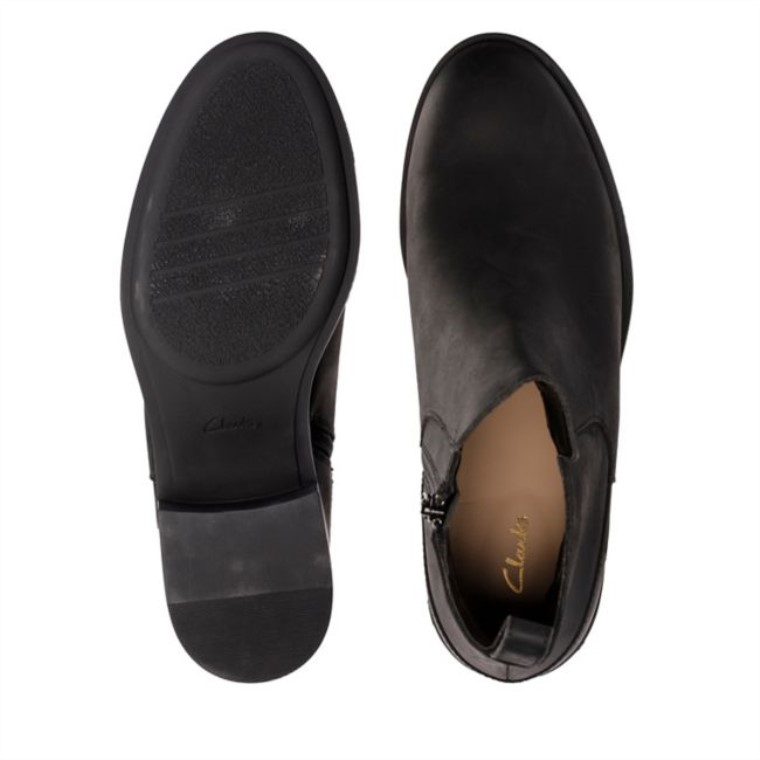 Memi Zip Impermeable Cuero Negro Clarks Cuero Negro