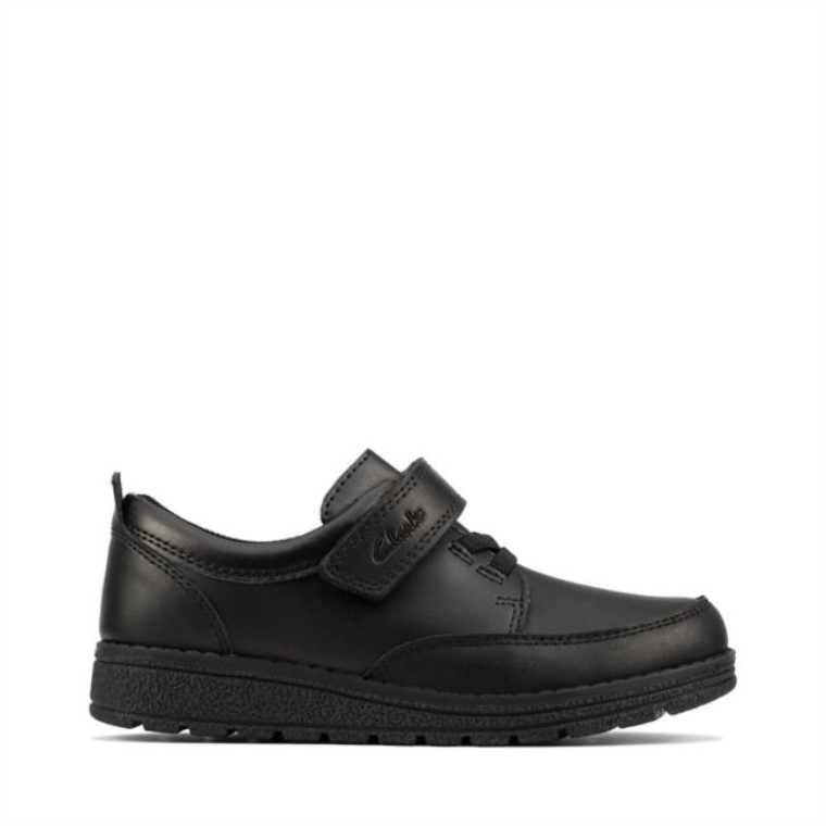 Mendip Tor Niño Cuero Negro Clarks Cuero Negro