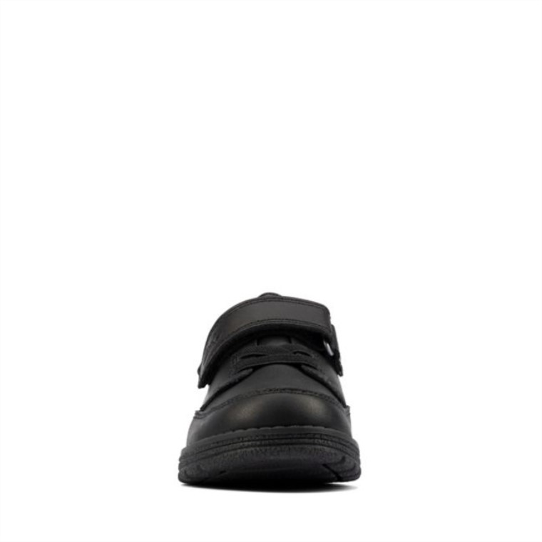 Mendip Tor Niño Cuero Negro Clarks Cuero Negro