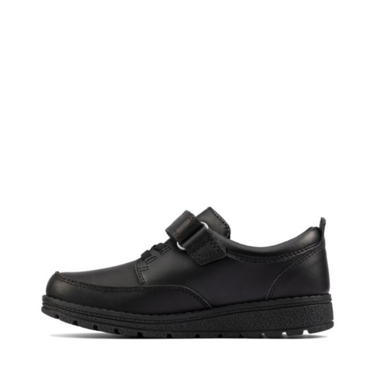 Mendip Tor Niño Cuero Negro Clarks Cuero Negro