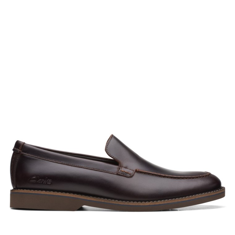 Cuero Marrón Medio Clarks Atticus Lt Edge Cuero Marrón Medio
