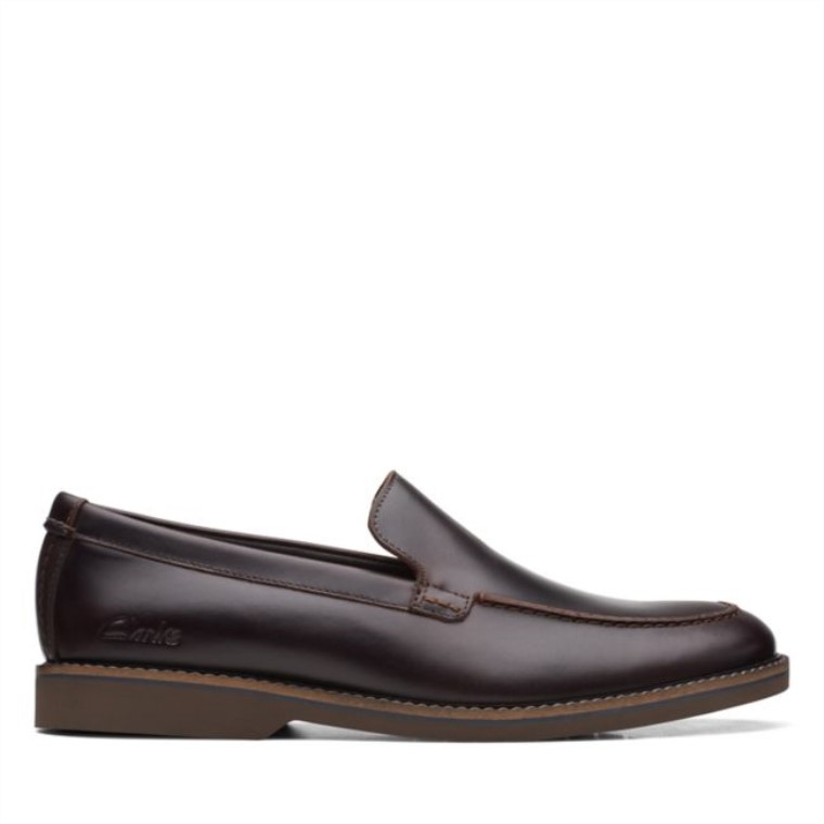 Cuero Marrón Medio Clarks Atticus Lt Edge Cuero Marrón Medio