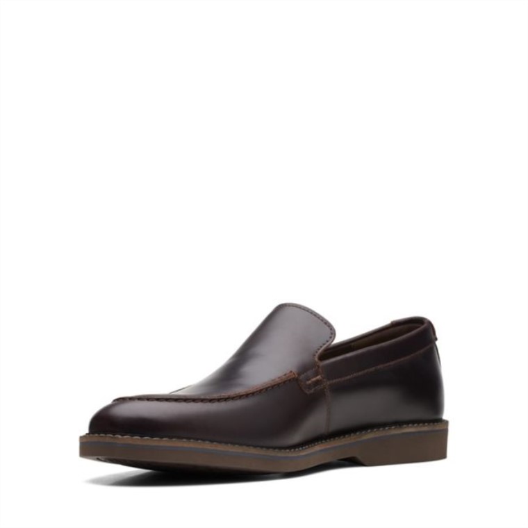 Cuero Marrón Medio Clarks Atticus Lt Edge Cuero Marrón Medio