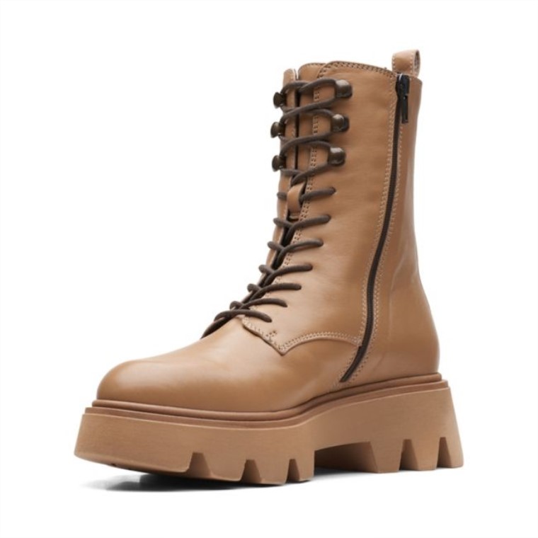 Motivo 20 Encaje Cuero Marrón Claro Cuero Marrón Claro Clarks