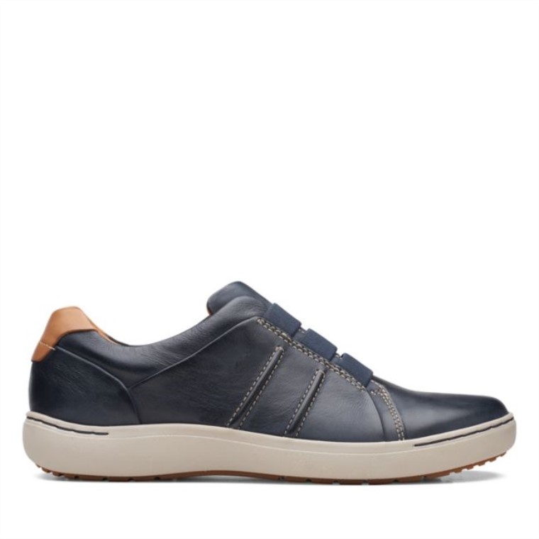 Nalle Facilidad Cuero Azul Marino Cuero Azul Marino Clarks