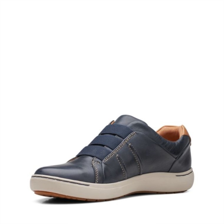 Nalle Facilidad Cuero Azul Marino Cuero Azul Marino Clarks