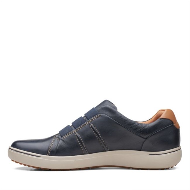 Nalle Facilidad Cuero Azul Marino Cuero Azul Marino Clarks