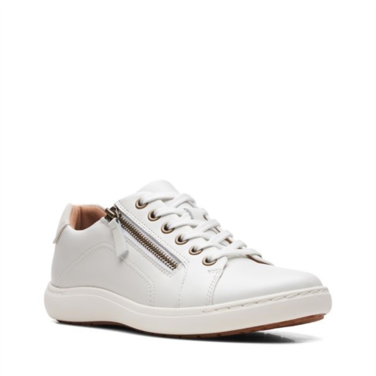 Encaje Nalle Cuero Blanco Clarks Cuero Blanco