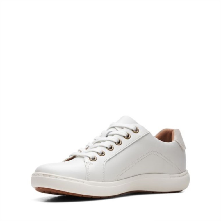 Encaje Nalle Cuero Blanco Clarks Cuero Blanco