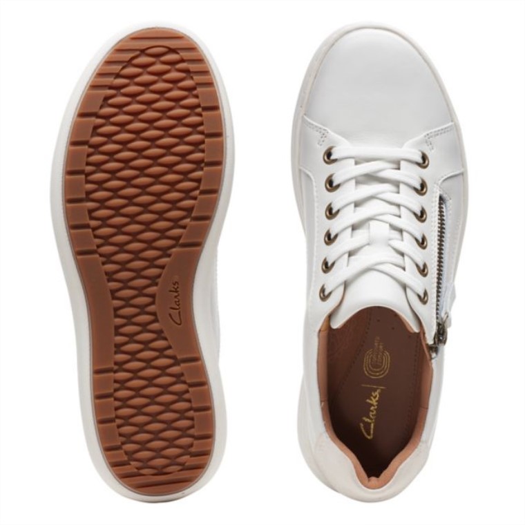 Encaje Nalle Cuero Blanco Clarks Cuero Blanco