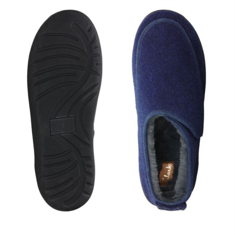 Azul Marino Clarks King Velcro Azul Marino