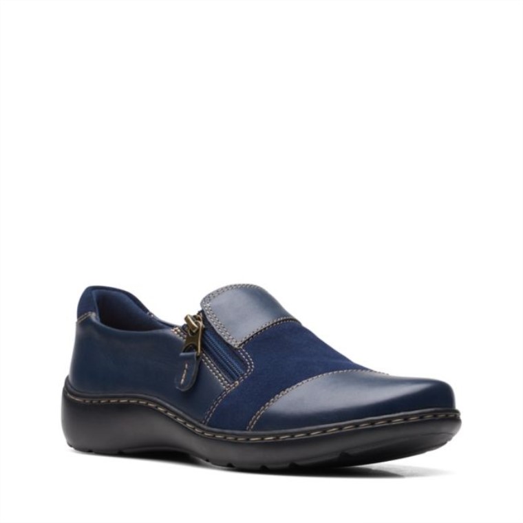Combinación Azul Marino Clarks Cora Puerto Combinación Azul Marino
