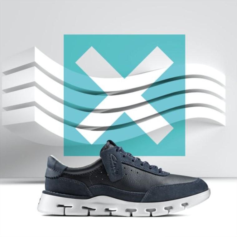 Combinación Azul Marino Clarks Nature X One Combinación Azul Marino
