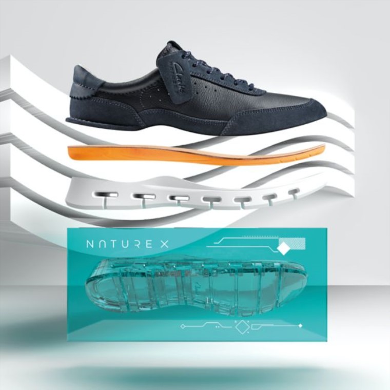Combinación Azul Marino Clarks Nature X One Combinación Azul Marino
