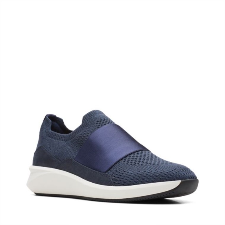 Combinación Azul Marino Clarks Un Rio Knit Combinación Azul Marino