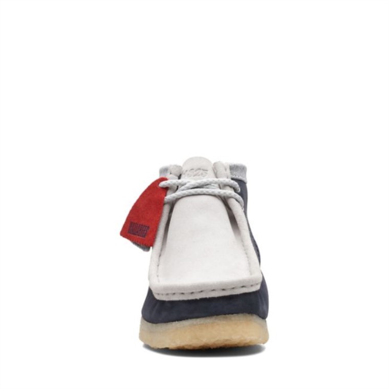 Azul Marino/gris Clarks Wallabee Boot Vcy Azul Marino/gris