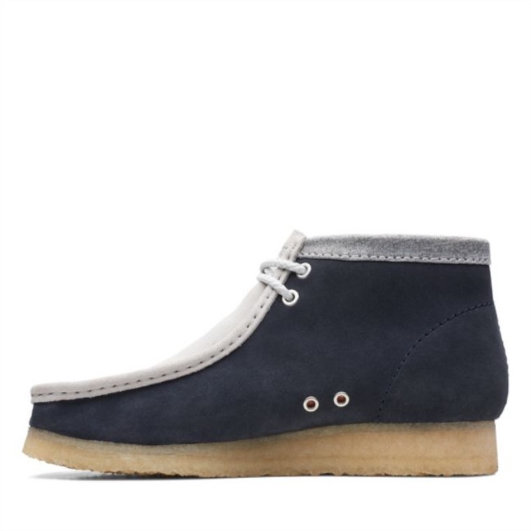 Azul Marino/gris Clarks Wallabee Boot Vcy Azul Marino/gris