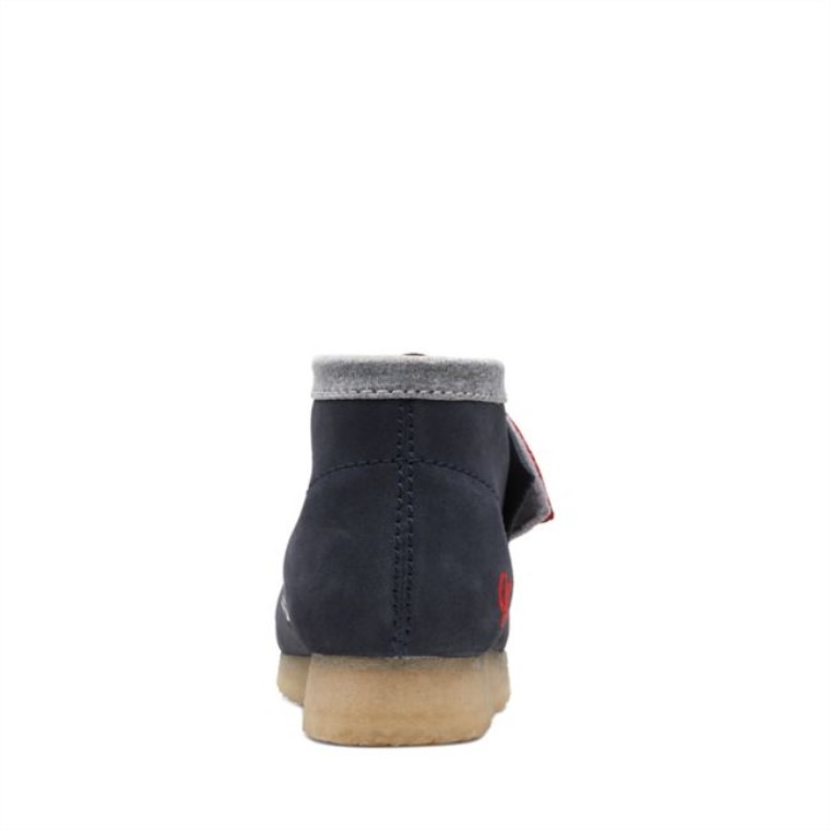 Azul Marino/gris Clarks Wallabee Boot Vcy Azul Marino/gris