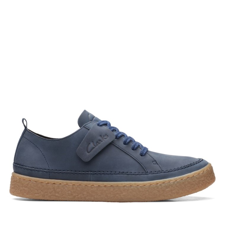 Cuero Azul Marino Encaje Clarks Barleigh Cuero Azul Marino