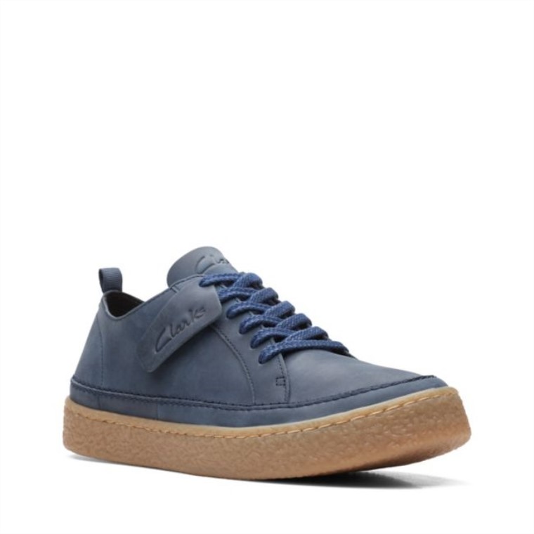 Cuero Azul Marino Encaje Clarks Barleigh Cuero Azul Marino
