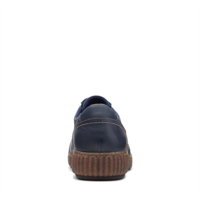 Cuero Azul Marino Cremallera Magnolia Clarks Cuero Azul Marino