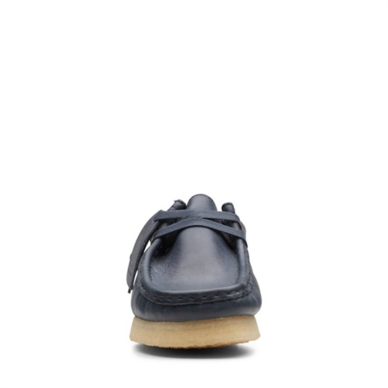 Azul Marino Cuero Clarks Wallabee Azul Marino Cuero