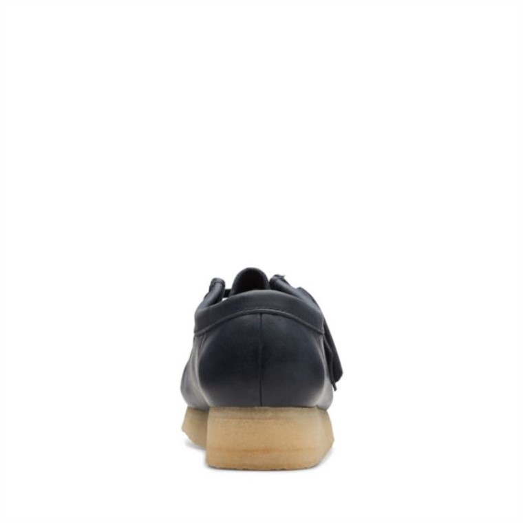 Azul Marino Cuero Clarks Wallabee Azul Marino Cuero