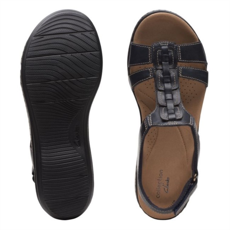 Cuero Azul Marino Laurieann Kay Cuero Azul Marino Clarks