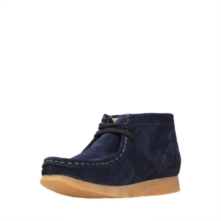 Botas Wallabee Ante Clarks Azul Marino