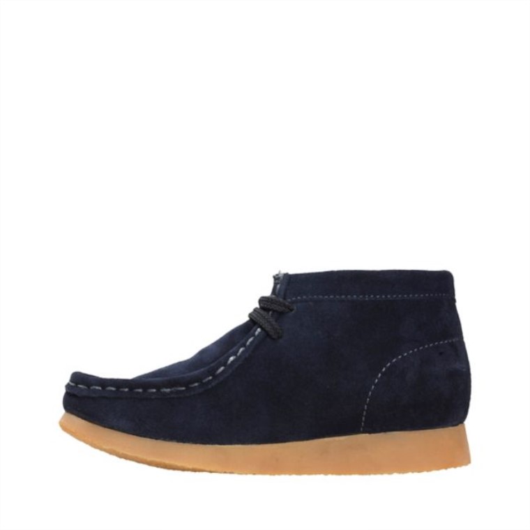 Botas Wallabee Ante Clarks Azul Marino
